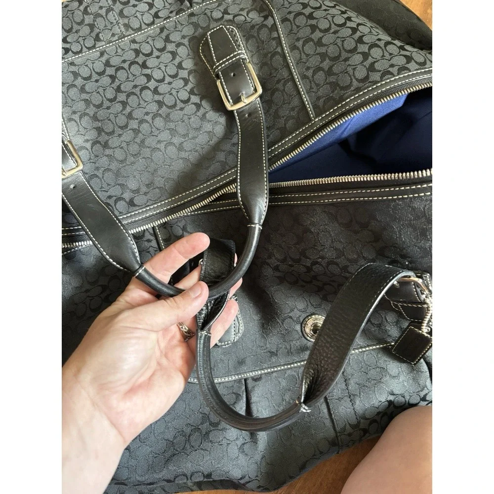 Coach Voyage Cabin Duffle Bag Black Y2K Preowned F77115 *Missing Strap